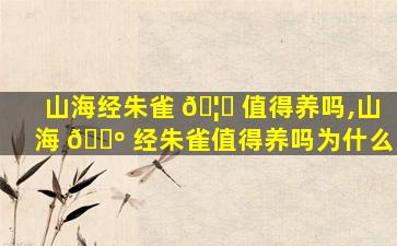 山海经朱雀 🦆 值得养吗,山海 🌺 经朱雀值得养吗为什么